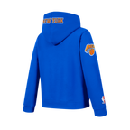 NBA NEW YORK KNICKS CLASSIC CHANDAIL À CAPUCHON EN MOLLETON À GLISSIÈRE POUR GARÇON JUNIOR (BLEU ROYAL)