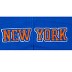 NBA NEW YORK KNICKS CLASSIC CHANDAIL À CAPUCHON EN MOLLETON À GLISSIÈRE POUR GARÇON JUNIOR (BLEU ROYAL)