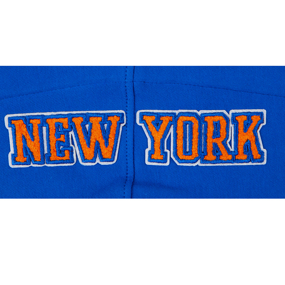 NBA NEW YORK KNICKS CLASSIC CHANDAIL À CAPUCHON EN MOLLETON À GLISSIÈRE POUR GARÇON JUNIOR (BLEU ROYAL)