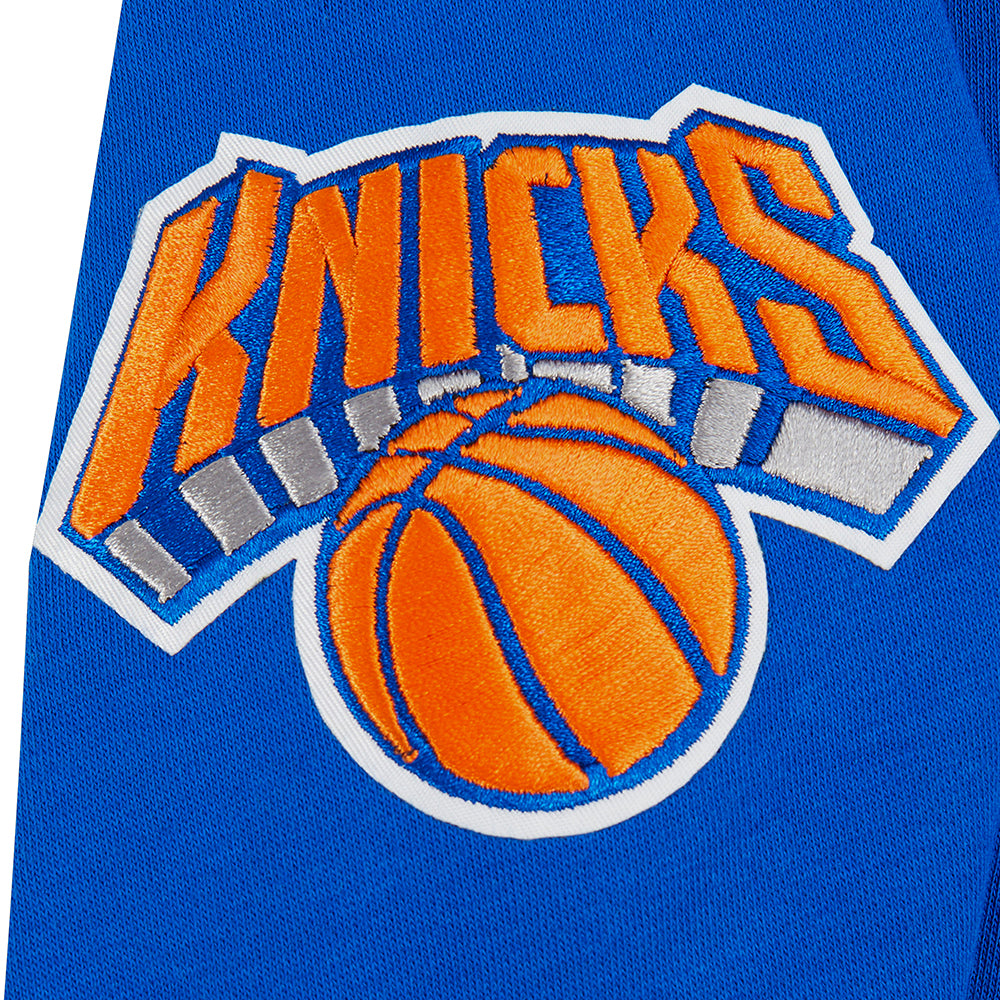 NBA NEW YORK KNICKS CLASSIC CHANDAIL À CAPUCHON EN MOLLETON À GLISSIÈRE POUR GARÇON JUNIOR (BLEU ROYAL)