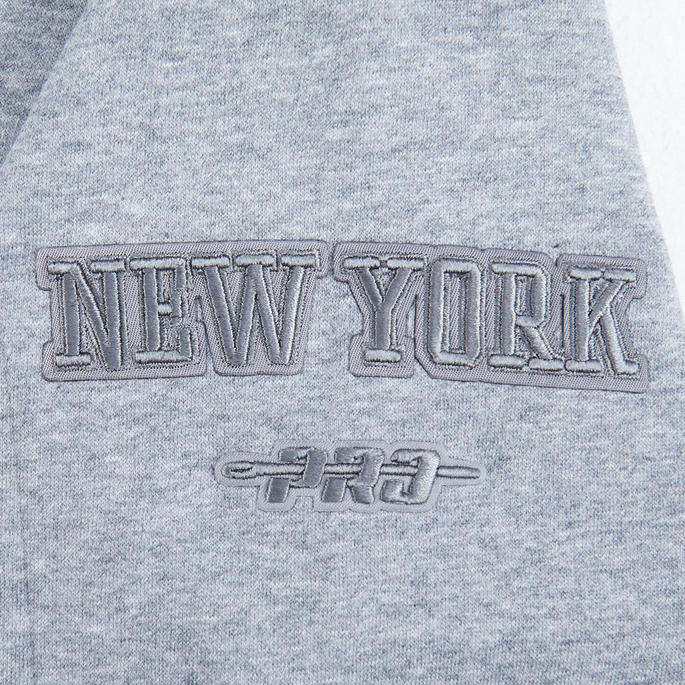 NBA NEW YORK KNICKS NEUTRAL CHANDAIL À COL ROND EN MOLLETON POUR GARÇON JUNIOR (GRIS CHINÉ FONCÉ)