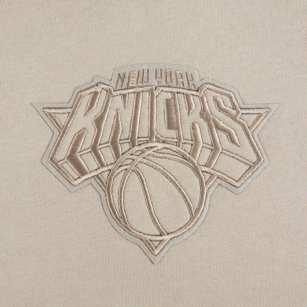 NBA NEW YORK KNICKS NEUTRAL BIG BOY'S FLEECE CREWNECK (TAUPE)