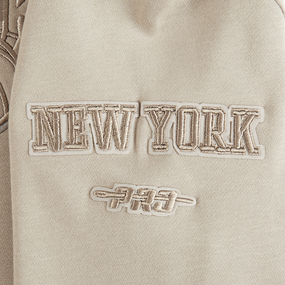 NBA NEW YORK KNICKS NEUTRAL BIG BOY'S FLEECE CREWNECK (TAUPE)