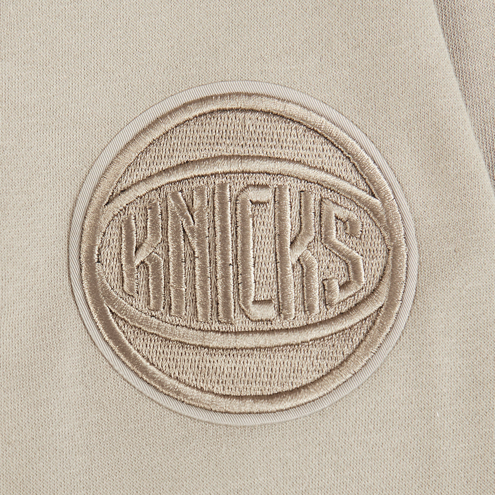 NBA NEW YORK KNICKS NEUTRAL BIG BOY'S FLEECE CREWNECK (TAUPE)