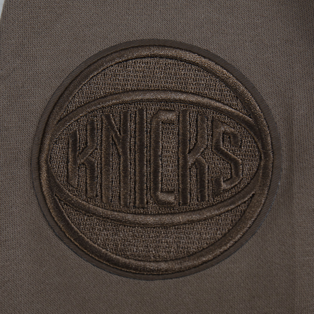 NBA NEW YORK KNICKS NEUTRAL CHANDAIL À CAPUCHON EN MOLLETON POUR GARÇON JUNIOR (TAUPE FONCÉ)