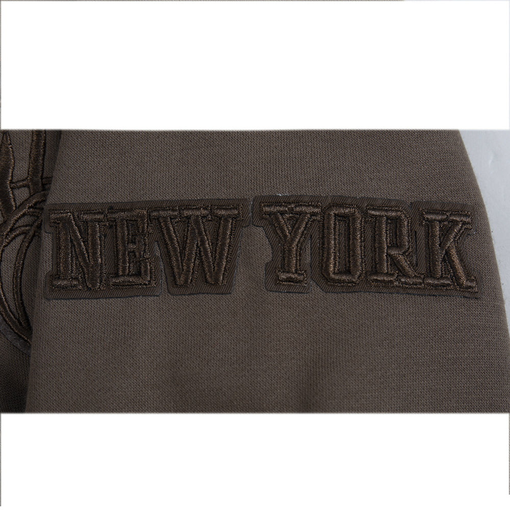 NBA NEW YORK KNICKS NEUTRAL CHANDAIL À CAPUCHON EN MOLLETON POUR GARÇON JUNIOR (TAUPE FONCÉ)