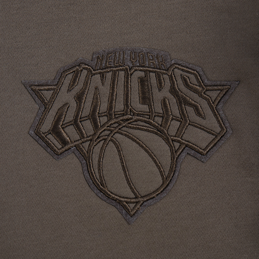 NBA NEW YORK KNICKS NEUTRAL CHANDAIL À CAPUCHON EN MOLLETON POUR GARÇON JUNIOR (TAUPE FONCÉ)