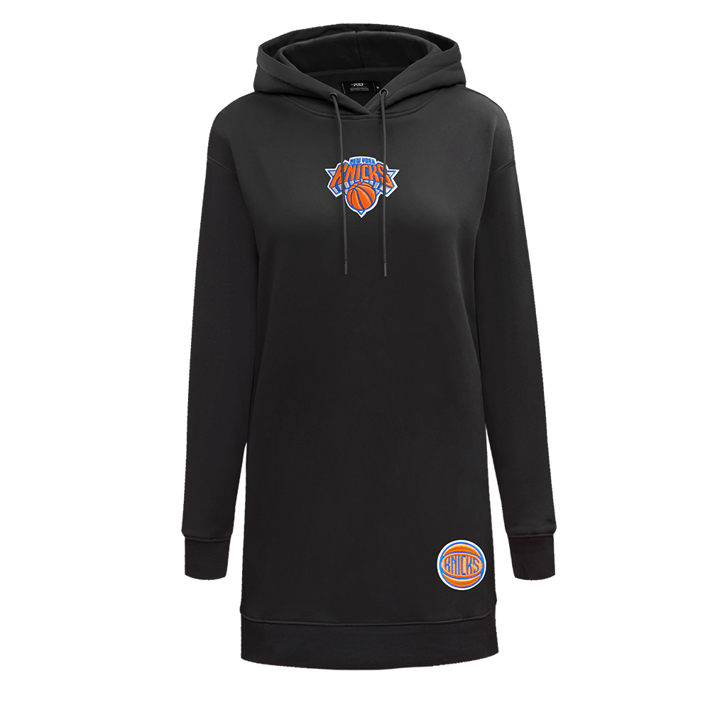 NBA NEW YORK KNICKS CLASSIC ROBE À CAPUCHON EN MOLLETON POUR FEMME (NOIR)