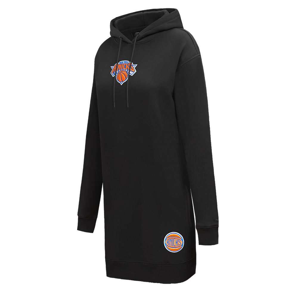 NBA NEW YORK KNICKS CLASSIC ROBE À CAPUCHON EN MOLLETON POUR FEMME (NOIR)