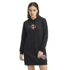NBA NEW YORK KNICKS CLASSIC ROBE À CAPUCHON EN MOLLETON POUR FEMME (NOIR)