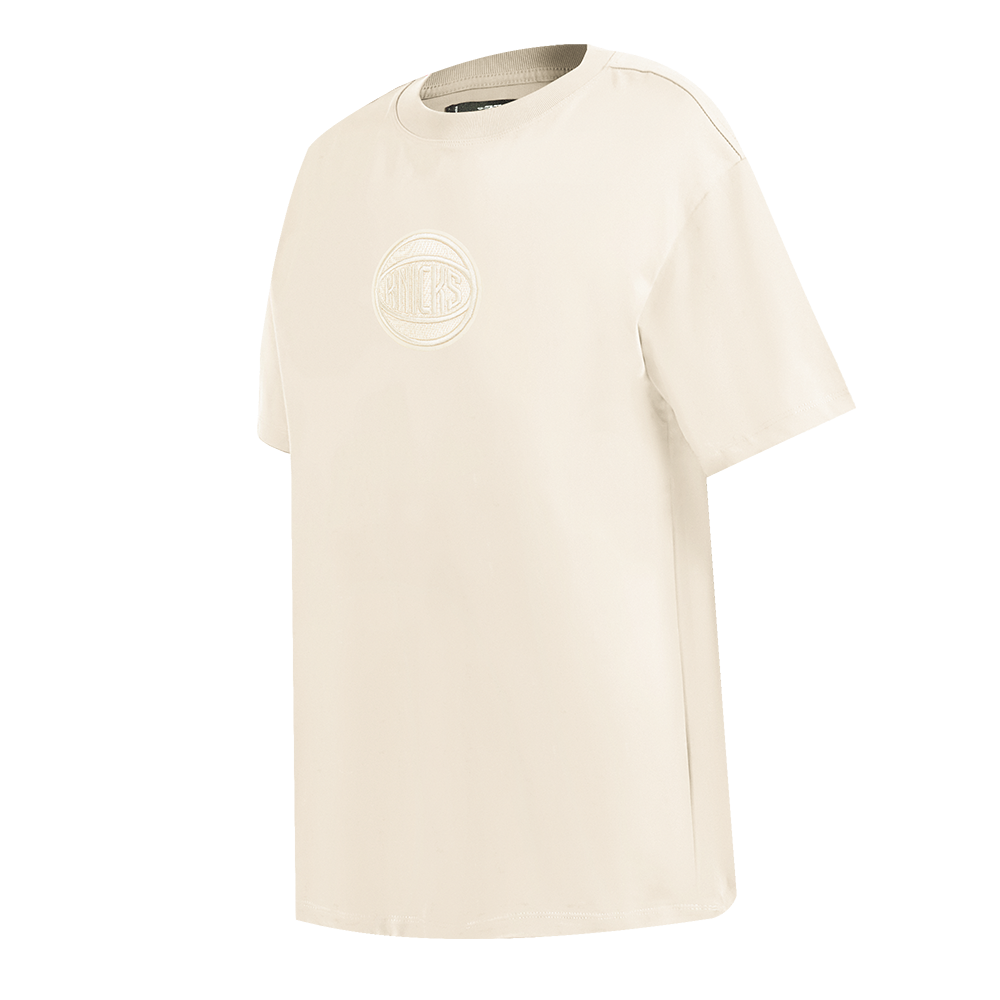 NBA NEW YORK KNICKS NEUTRAL WOMEN'S T-SHIRT DRESS (EGGSHELL)