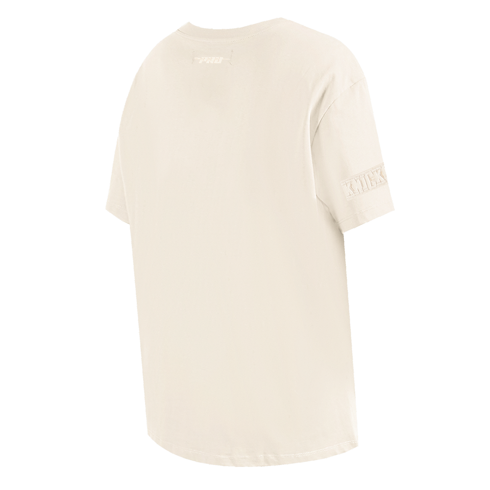NBA NEW YORK KNICKS NEUTRAL WOMEN'S T-SHIRT DRESS (EGGSHELL)