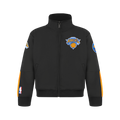 NBA NEW YORK KNICKS CLASSIC BIG BOY'S TRACK JACKET (BLACK/ORANGE)