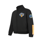 NBA NEW YORK KNICKS CLASSIC BIG BOY'S TRACK JACKET (BLACK/ORANGE)