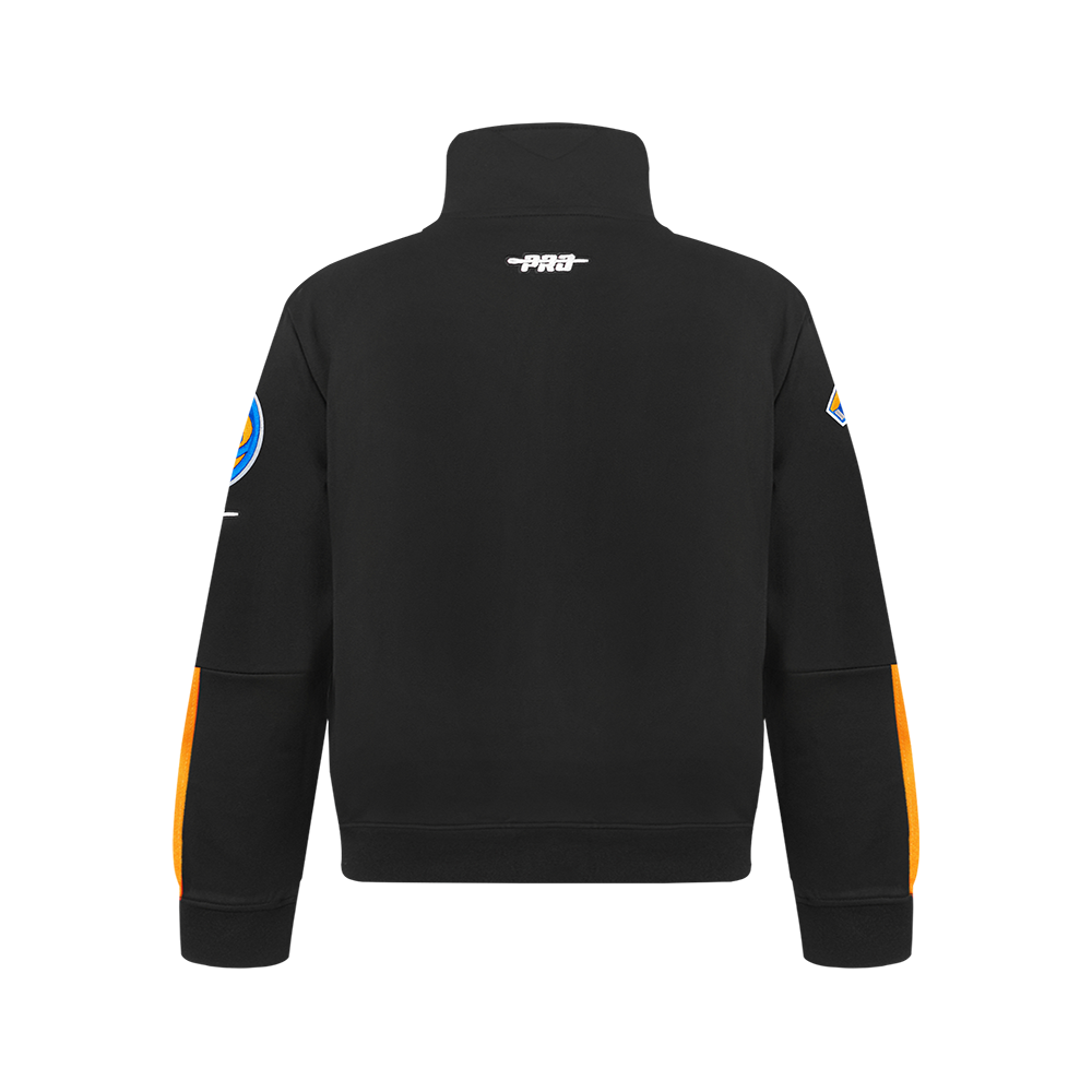 NBA NEW YORK KNICKS CLASSIC BIG BOY'S TRACK JACKET (BLACK/ORANGE)
