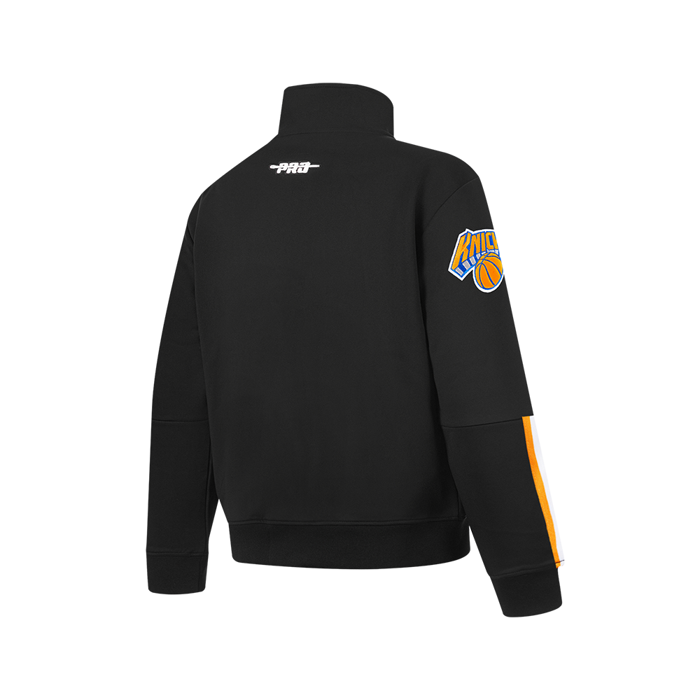 NBA NEW YORK KNICKS CLASSIC BIG BOY'S TRACK JACKET (BLACK/ORANGE)