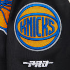 NBA NEW YORK KNICKS CLASSIC BIG BOY'S TRACK JACKET (BLACK/ORANGE)