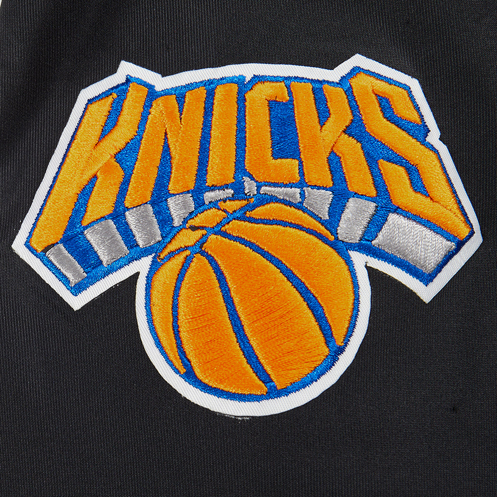 NBA NEW YORK KNICKS CLASSIC BIG BOY'S TRACK JACKET (BLACK/ORANGE)