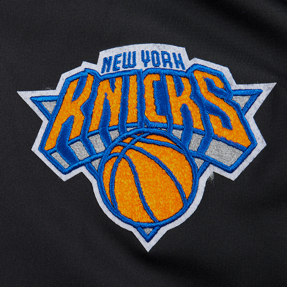 NBA NEW YORK KNICKS CLASSIC BIG BOY'S TRACK JACKET (BLACK/ORANGE)