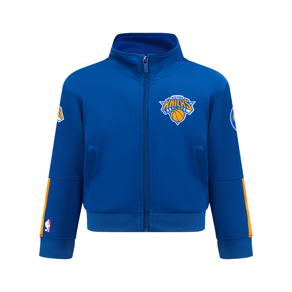 NBA NEW YORK KNICKS CLASSIC VESTE D'ENTRAÎNEMENT POUR GARÇON JUNIOR (BLEU ROYAL/ORANGE)