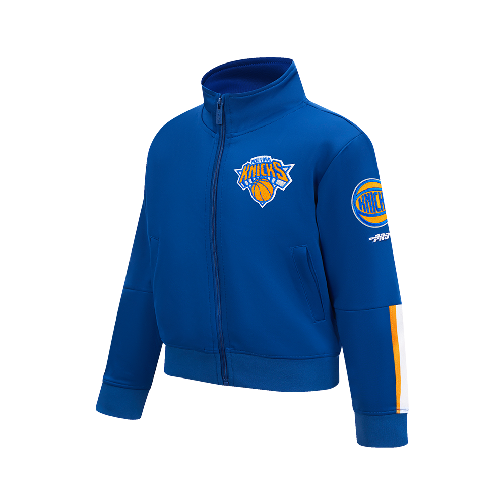 NBA NEW YORK KNICKS CLASSIC VESTE D'ENTRAÎNEMENT POUR GARÇON JUNIOR (BLEU ROYAL/ORANGE)