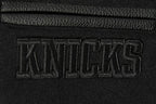 NBA NEW YORK KNICKS TRIPLE BLACK BIG BOY'S WOOL VARSITY JACKET (JET BLACK)