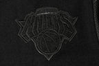 NBA NEW YORK KNICKS TRIPLE BLACK BIG BOY'S WOOL VARSITY JACKET (JET BLACK)
