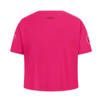 NBA NEW YORK KNICKS TRIPLE PINK BIG GIRL'S SHORT SLEEVE BOXY TEE (BEETROOT PURPLE)