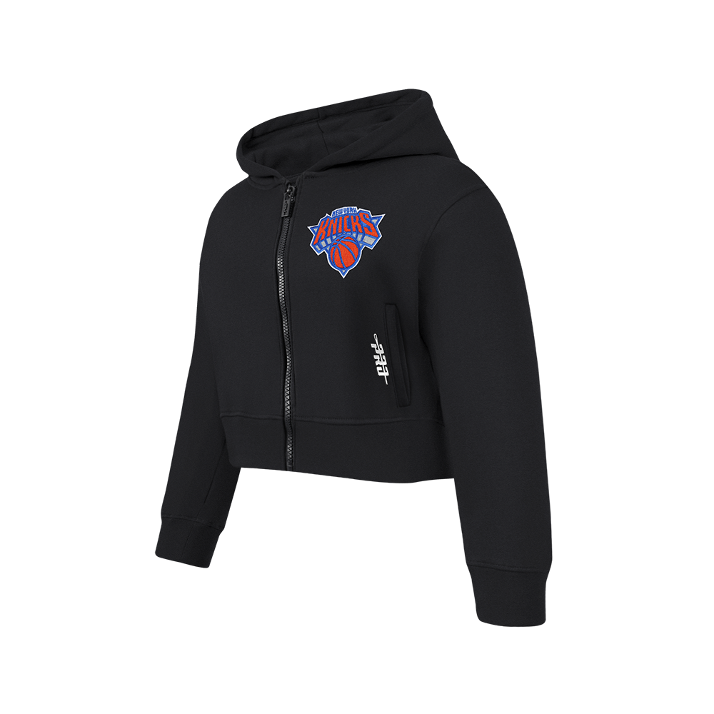 NBA NEW YORK KNICKS CLASSIC BIG GIRL'S FLC FZ HOODIE (BLACK)