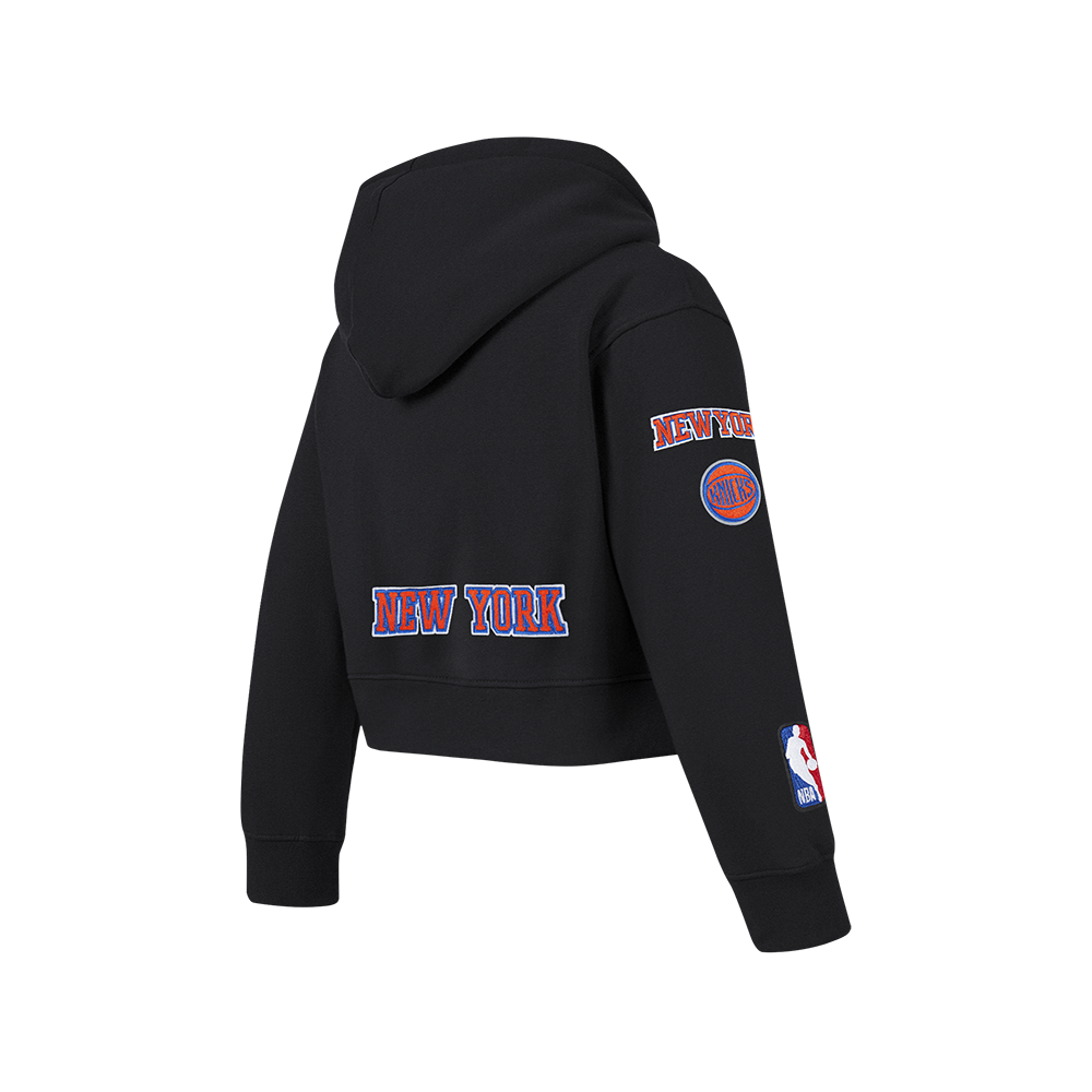 NBA NEW YORK KNICKS CLASSIC BIG GIRL'S FLC FZ HOODIE (BLACK)