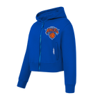NBA NEW YORK KNICKS CLASSIC BIG GIRL'S FLC FZ HOODIE (ROYAL BLUE)