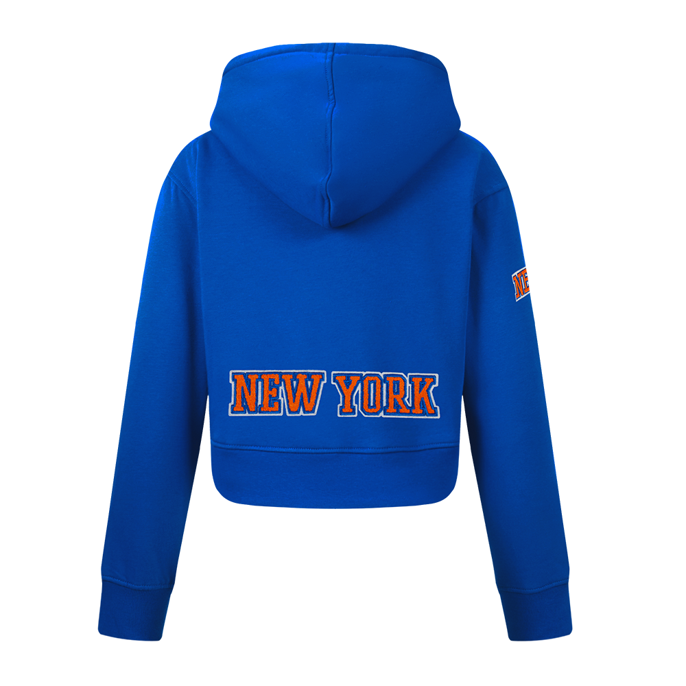 NBA NEW YORK KNICKS CLASSIC BIG GIRL'S FLC FZ HOODIE (ROYAL BLUE)