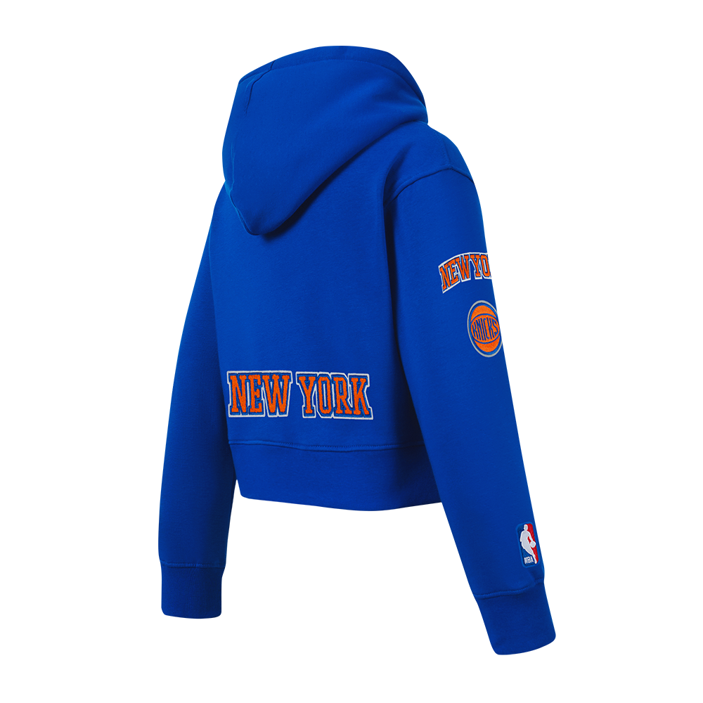 NBA NEW YORK KNICKS CLASSIC BIG GIRL'S FLC FZ HOODIE (ROYAL BLUE)