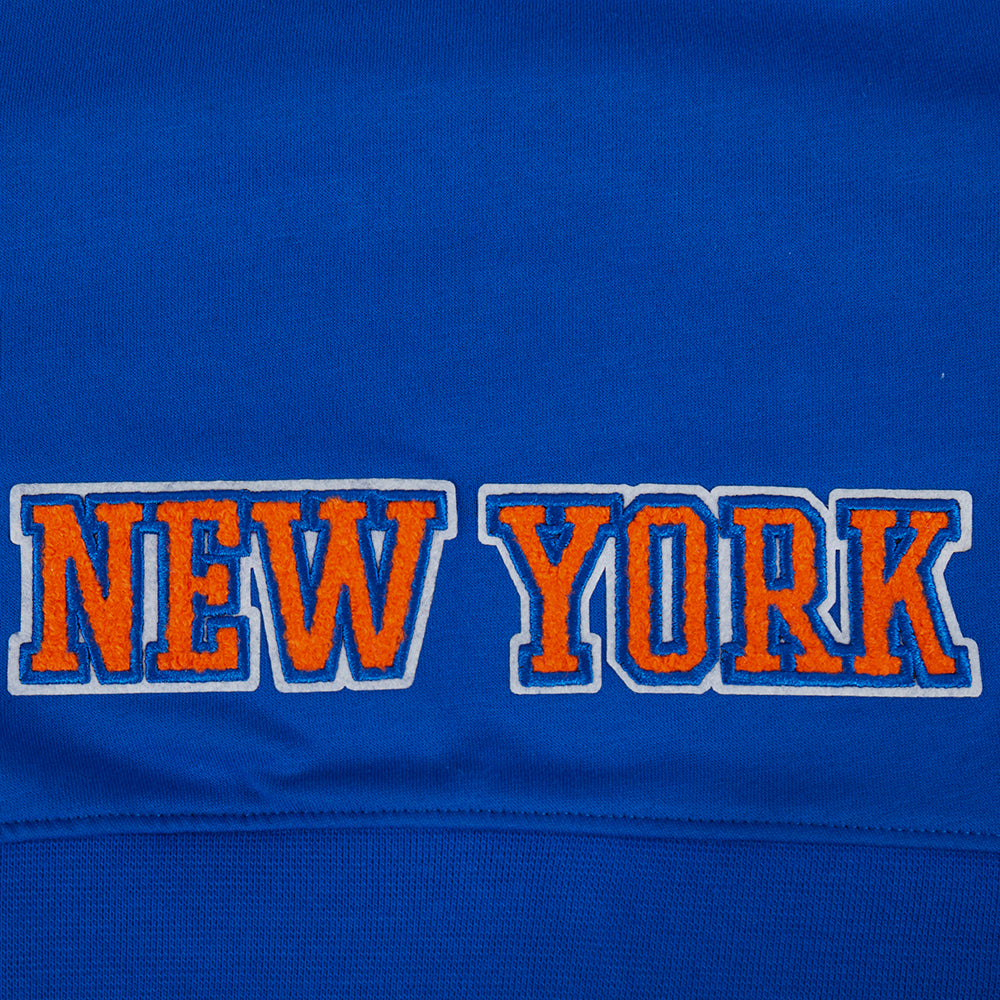 NBA NEW YORK KNICKS CLASSIC BIG GIRL'S FLC FZ HOODIE (ROYAL BLUE)