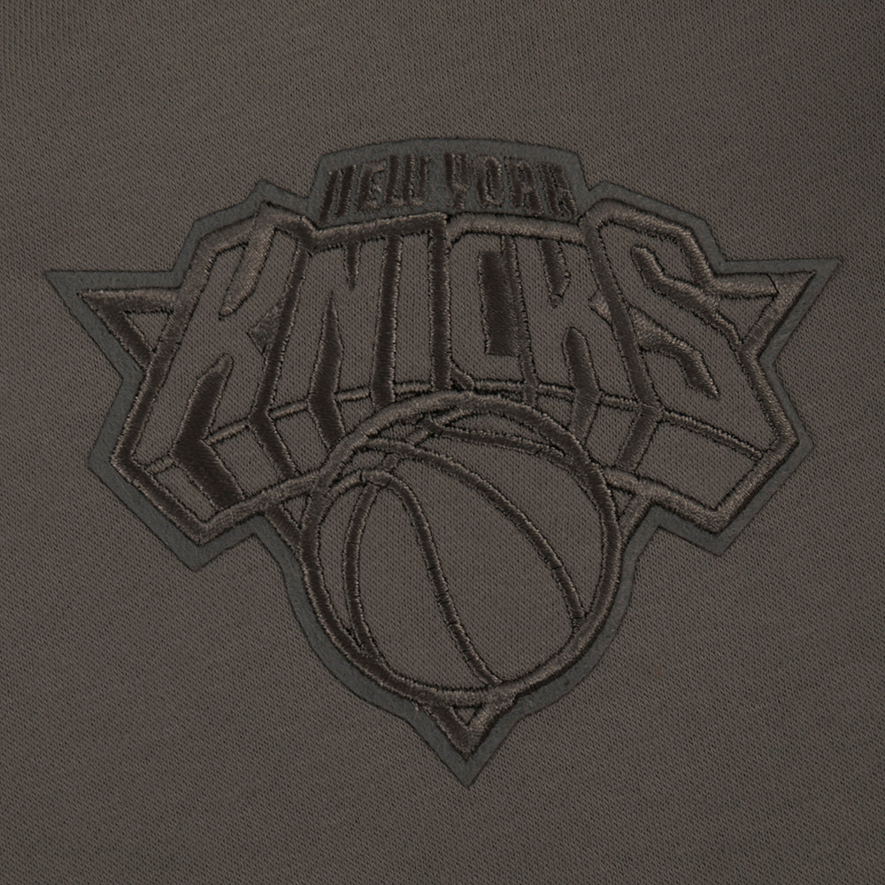 NBA NEW YORK KNICKS NEUTRAL CHANDAIL À COL ROND EN MOLLETON POUR FILLE JUNIOR (TAUPE FONCÉ)