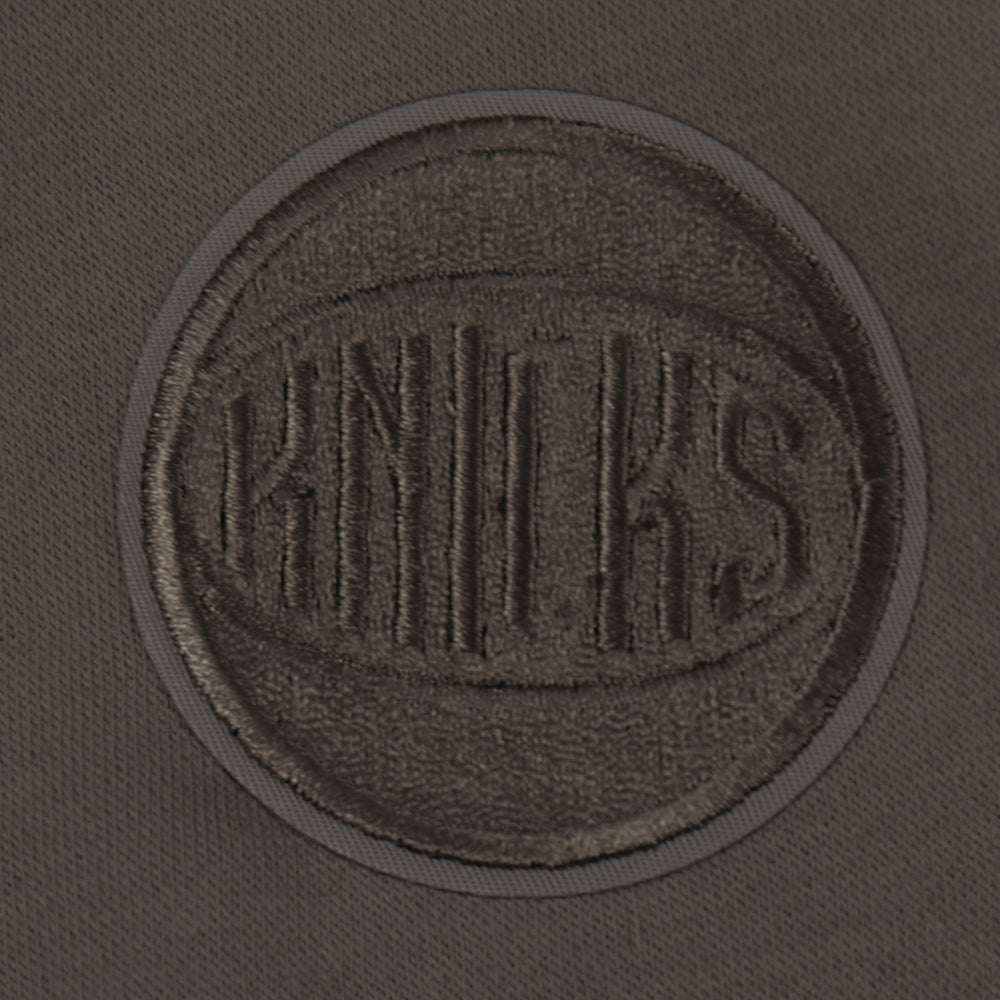 NBA NEW YORK KNICKS NEUTRAL CHANDAIL À COL ROND EN MOLLETON POUR FILLE JUNIOR (TAUPE FONCÉ)