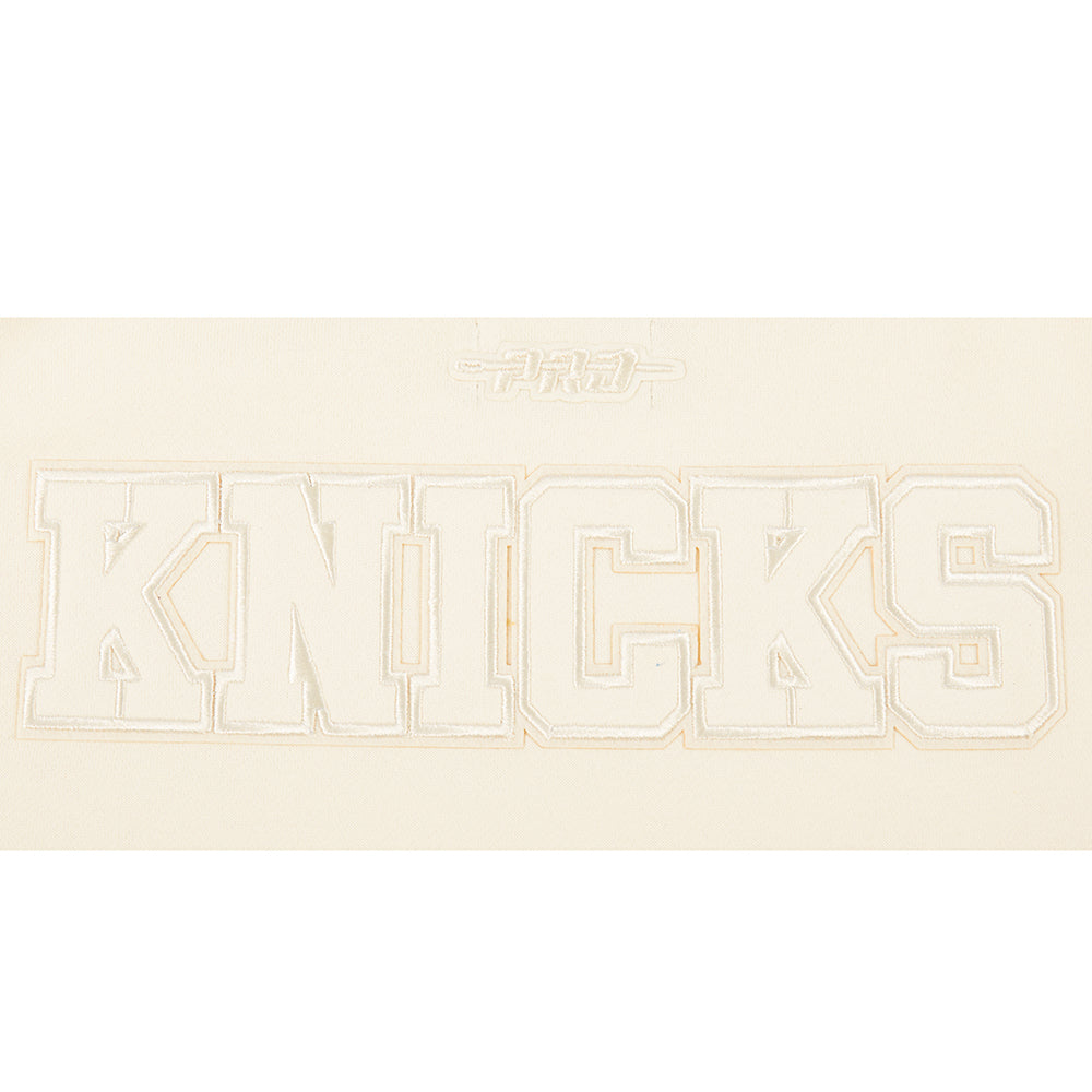 NBA NEW YORK KNICKS NEUTRAL CHANDAIL À COL ROND EN MOLLETON POUR FILLE JUNIOR (COQUILLE D'ŒUF)
