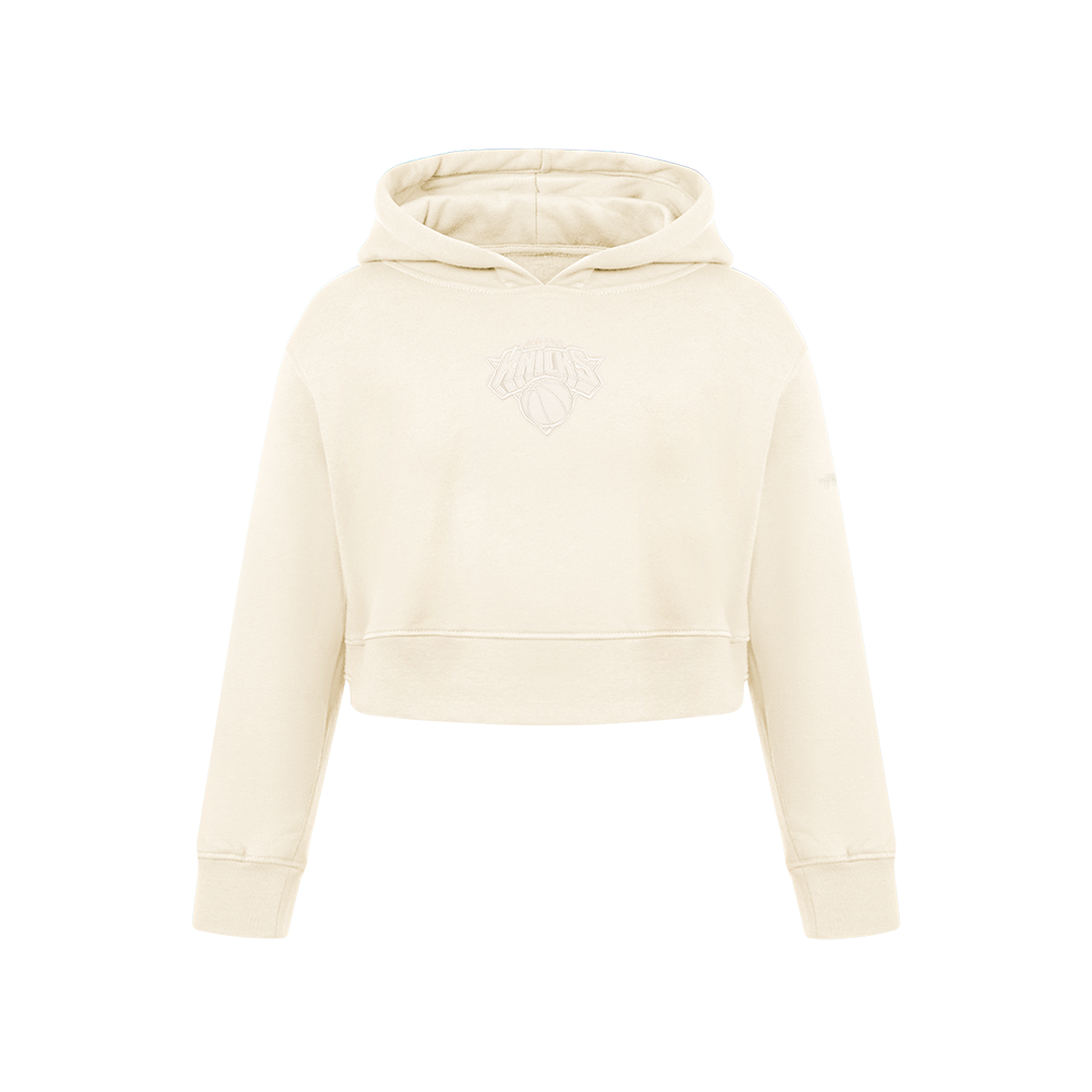 NBA NEW YORK KNICKS NEUTRAL BIG GIRL'S FLC PO HOODIE (EGGSHELL)