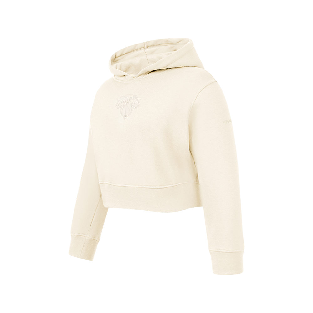 NBA NEW YORK KNICKS NEUTRAL BIG GIRL'S FLC PO HOODIE (EGGSHELL)