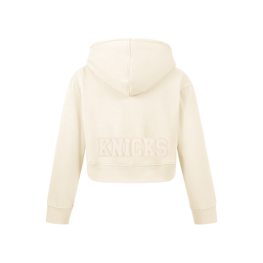 NBA NEW YORK KNICKS NEUTRAL BIG GIRL'S FLC PO HOODIE (EGGSHELL)