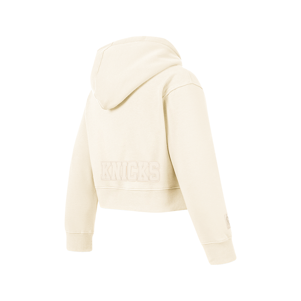 NBA NEW YORK KNICKS NEUTRAL BIG GIRL'S FLC PO HOODIE (EGGSHELL)