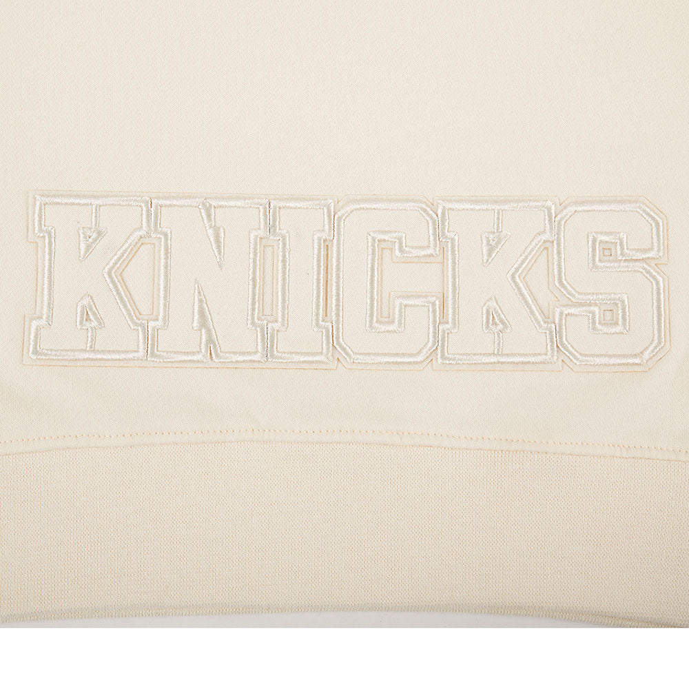 NBA NEW YORK KNICKS NEUTRAL BIG GIRL'S FLC PO HOODIE (EGGSHELL)