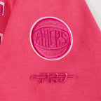 NBA NEW YORK KNICKS CHANDAIL À COL ROND TRIPLE ROSE EN MOLLETON POUR FILLE JUNIOR (VIOLET BETTERAVE)