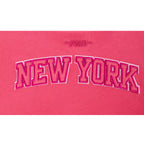 NBA NEW YORK KNICKS CHANDAIL À COL ROND TRIPLE ROSE EN MOLLETON POUR FILLE JUNIOR (VIOLET BETTERAVE)