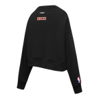 NBA NEW YORK KNICKS CLASSIC CHENILLE WOMEN'S SWEATSHIRT (BLACK)
