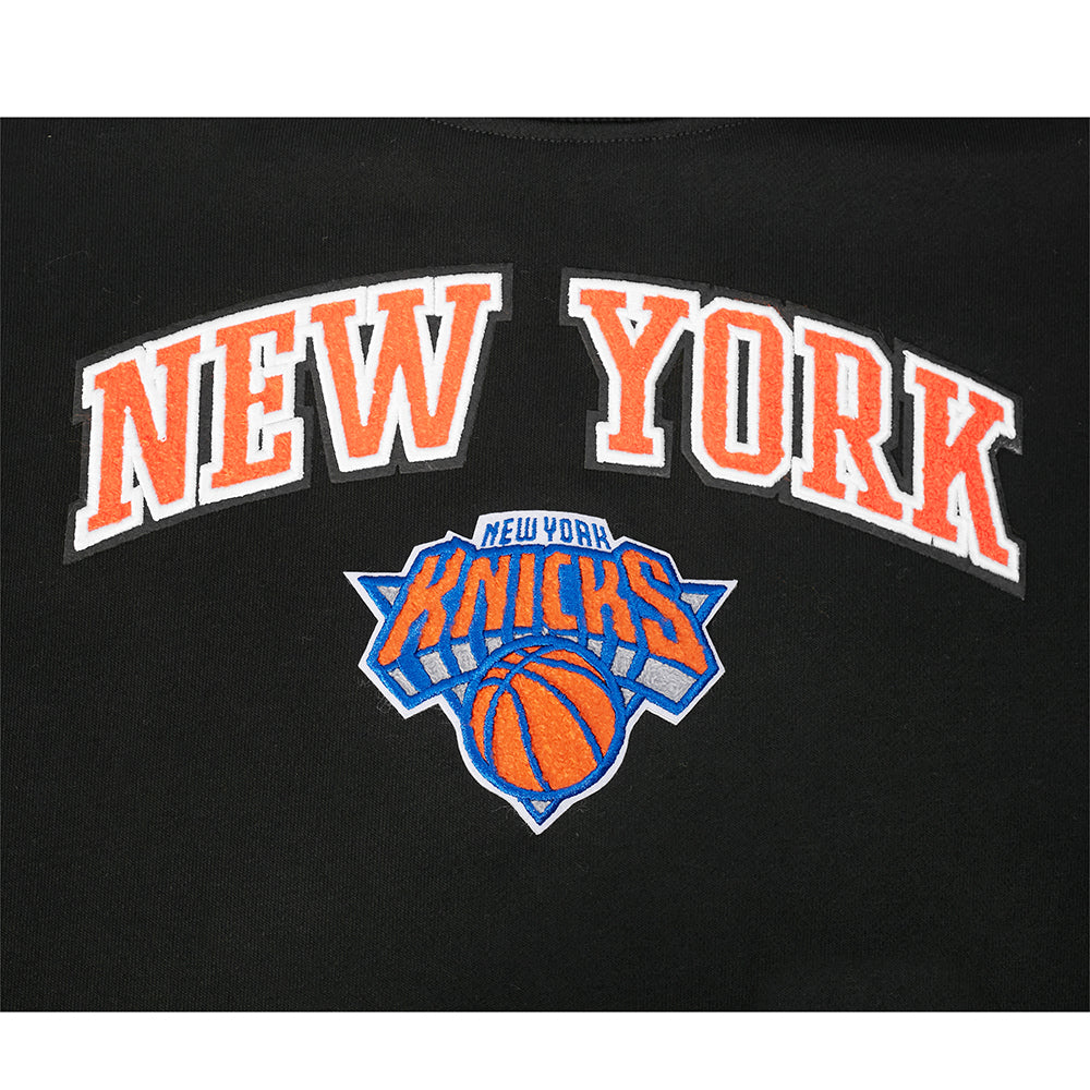 NBA NEW YORK KNICKS CLASSIC CHENILLE WOMEN'S SWEATSHIRT (BLACK)