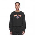 NBA NEW YORK KNICKS CLASSIC CHENILLE WOMEN'S SWEATSHIRT (BLACK)