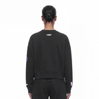 NBA NEW YORK KNICKS CLASSIC CHENILLE WOMEN'S SWEATSHIRT (BLACK)