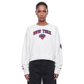 NBA NEW YORK KNICKS CLASSIC CHENILLE WOMEN'S SWEATSHIRT (WHITE)