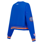 NBA NEW YORK KNICKS RETRO CLASSICS WOMEN'S SWEATSHIRT (ROYAL/ORANGE/ROYAL)